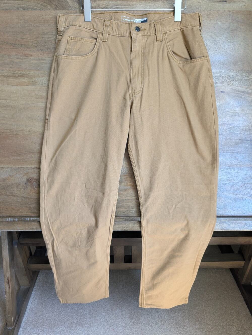 NWT Carhartt Rigby Pants Mens 34X34 Khaki Relaxed Straight Workwear 102517-918